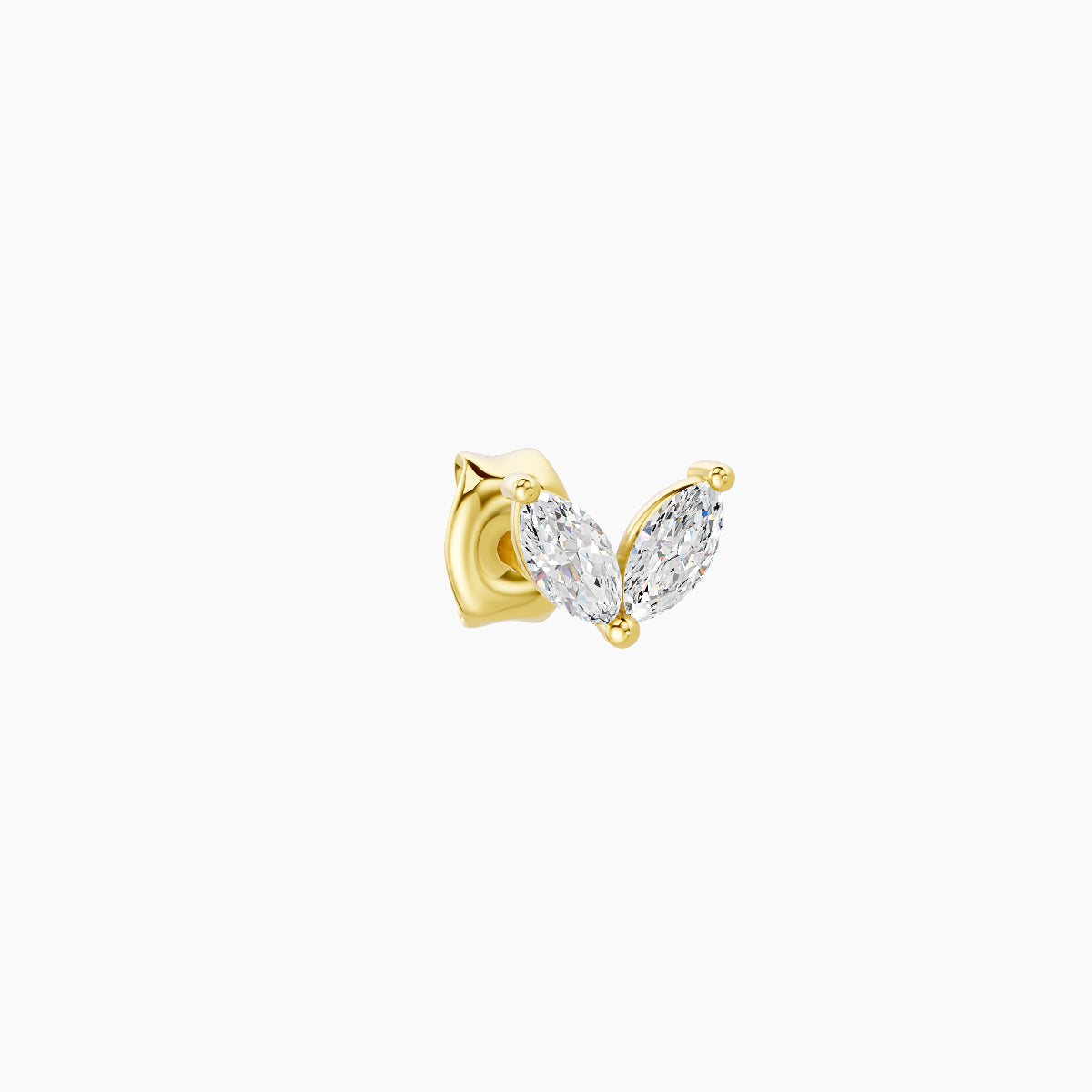 Adona | 18k Yellow Gold 4.5 mm Diamond Earring