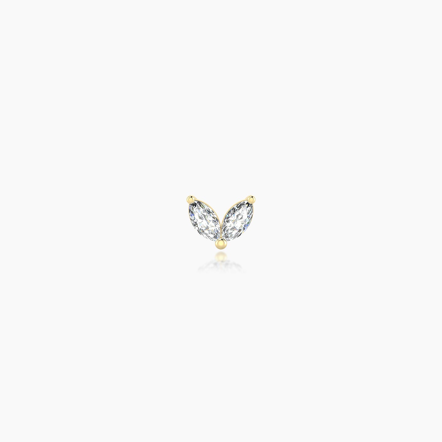 Adona | 18k Yellow Gold 4.5 mm Diamond Earring