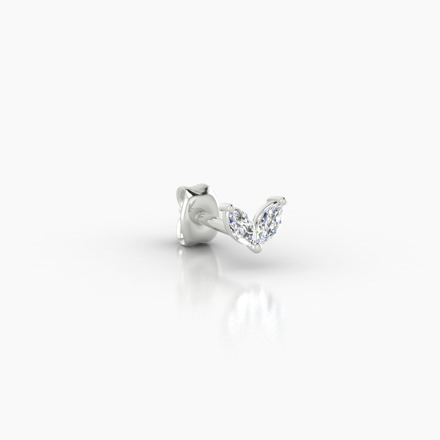 Adona | 18k White Gold 4.5 mm Diamond Earring