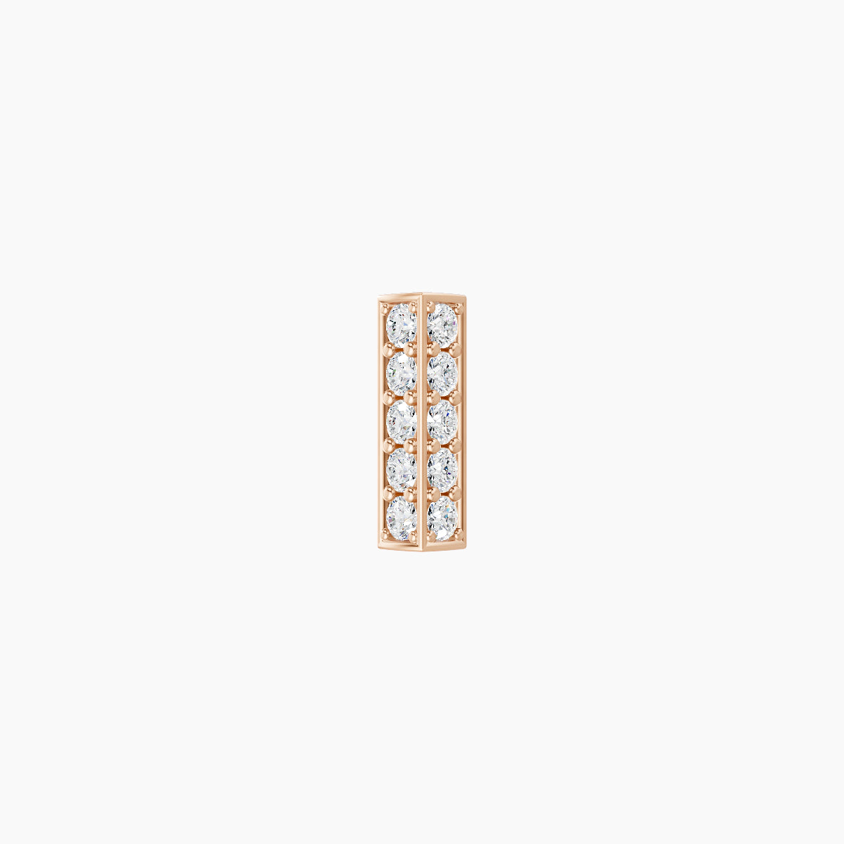Ala | 18k Rose Gold 6.5 mm 5 mm Bar Diamond Nose Piercing