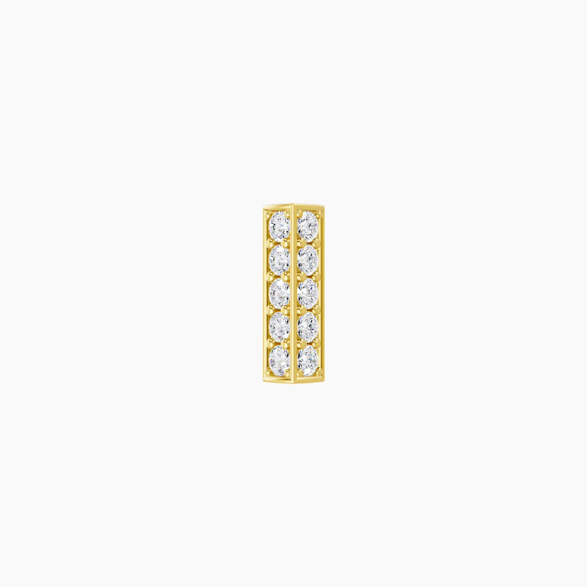 Ala | 18k Yellow Gold 6.5 mm 6.5 mm Bar Diamond Nose Piercing