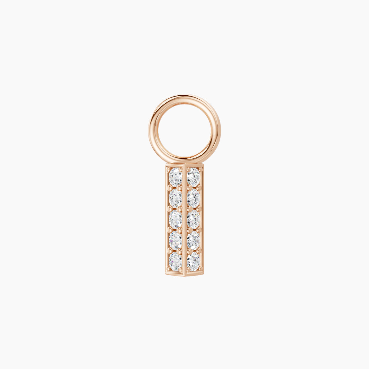 Ala | 18k Rose Gold 6.5 mm Bar Diamond Charm
