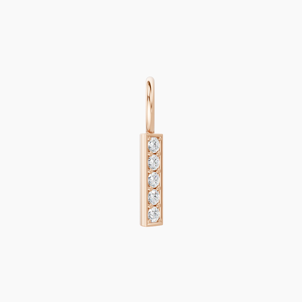 Ala | 18k Rose Gold 6.5 mm Bar Diamond Charm