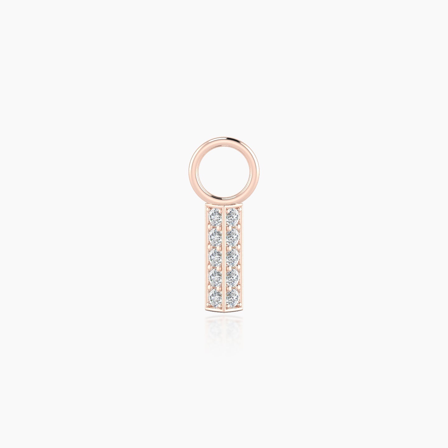 Ala | 18k Rose Gold 6.5 mm Bar Diamond Charm