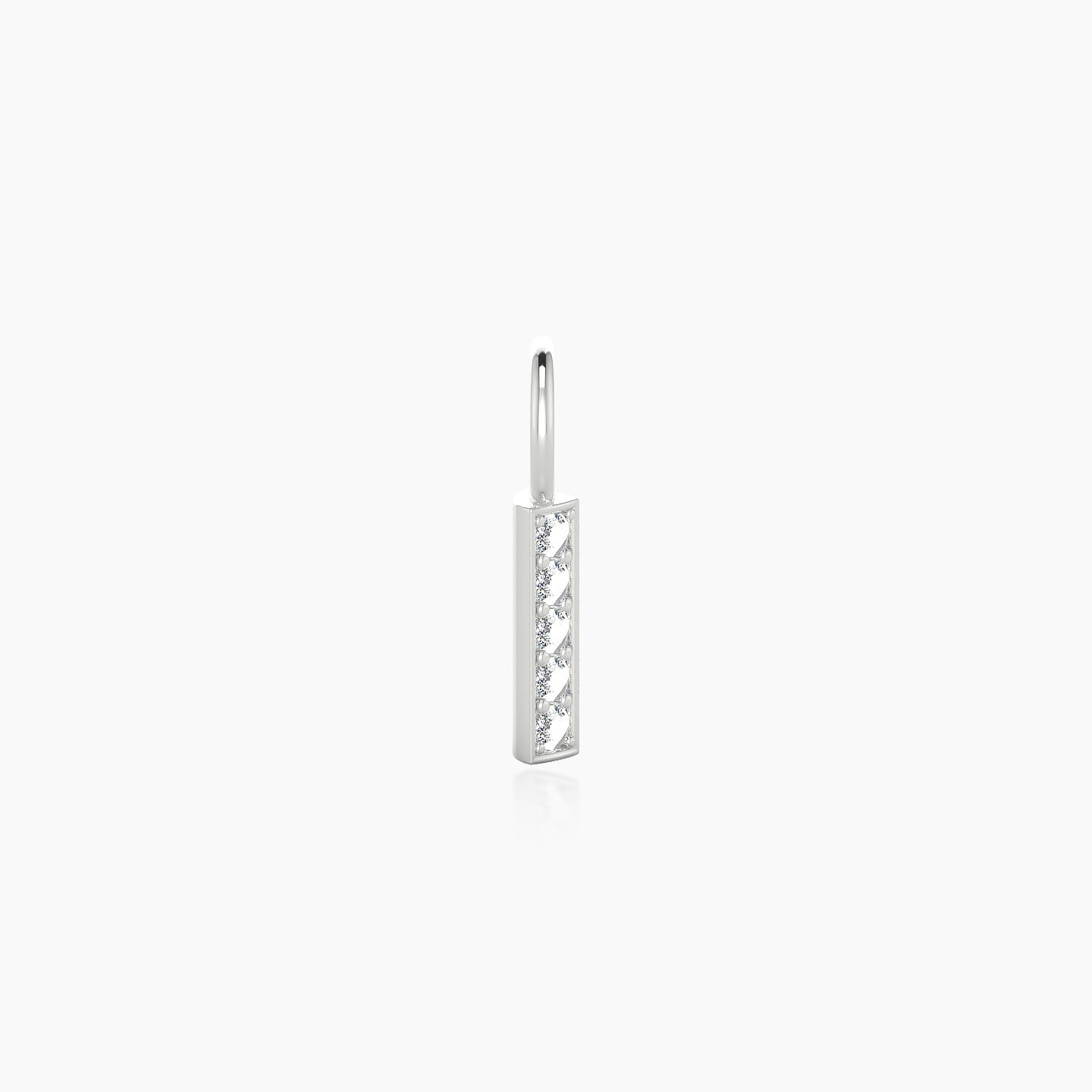 Ala | 18k White Gold 6.5 mm Bar Diamond Charm