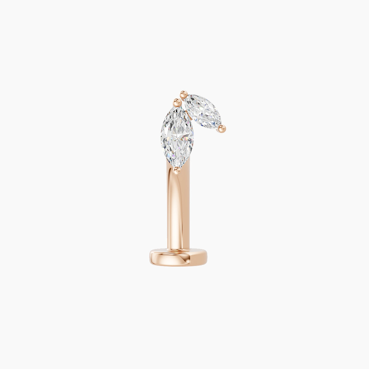 Alceste | 18k Rose Gold 5.5 mm 10 mm Diamond Floating Navel Piercing