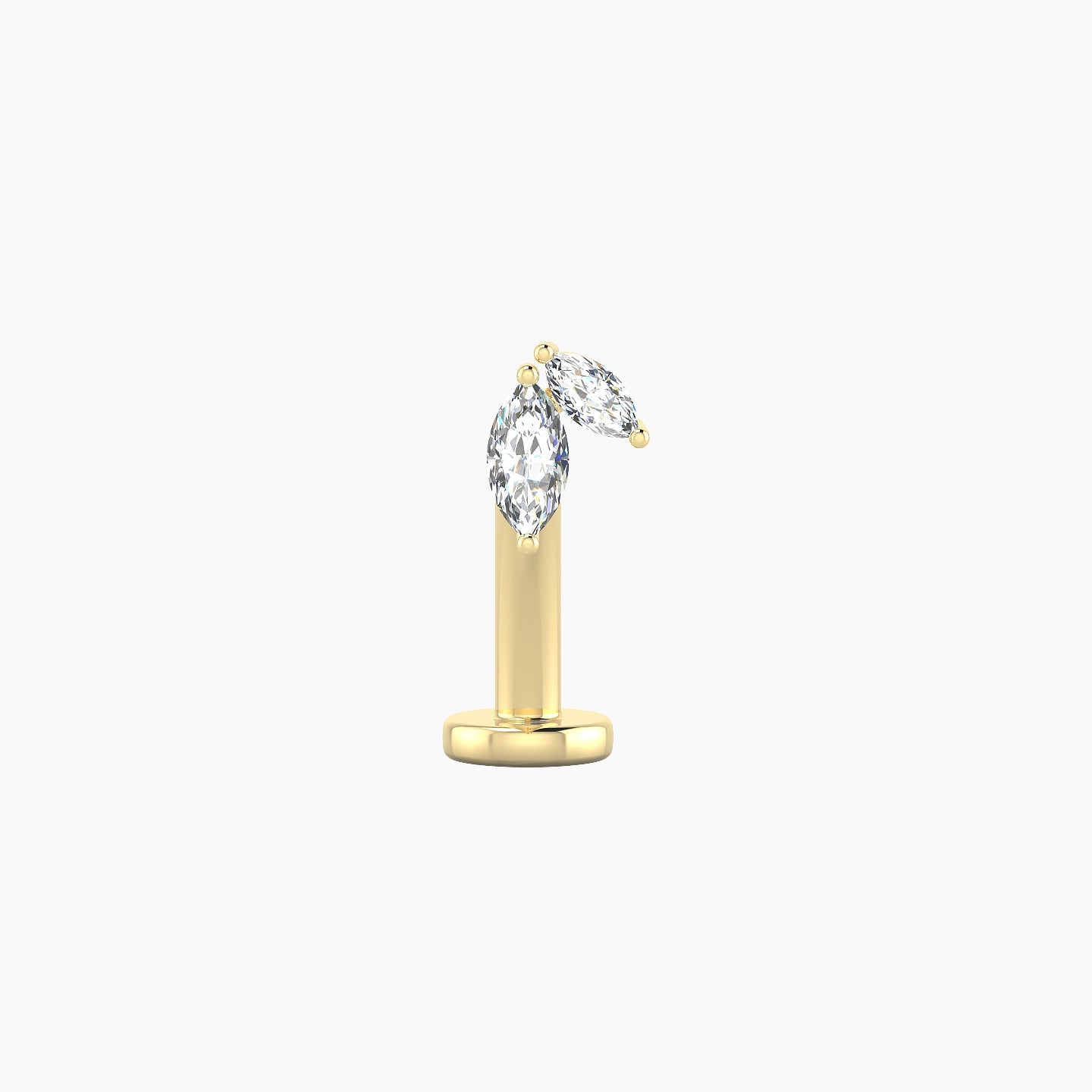 Alceste | 18k Yellow Gold 5.5 mm 10 mm Diamond Floating Navel Piercing