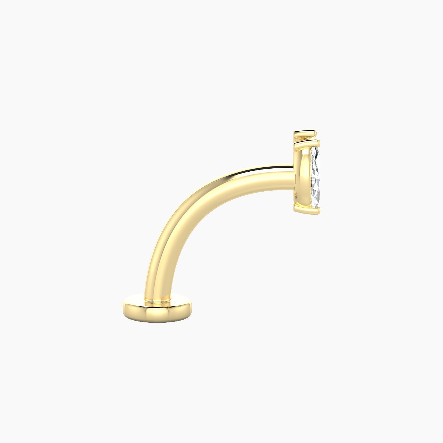 Alceste | 18k Yellow Gold 5.5 mm 10 mm Diamond Floating Navel Piercing