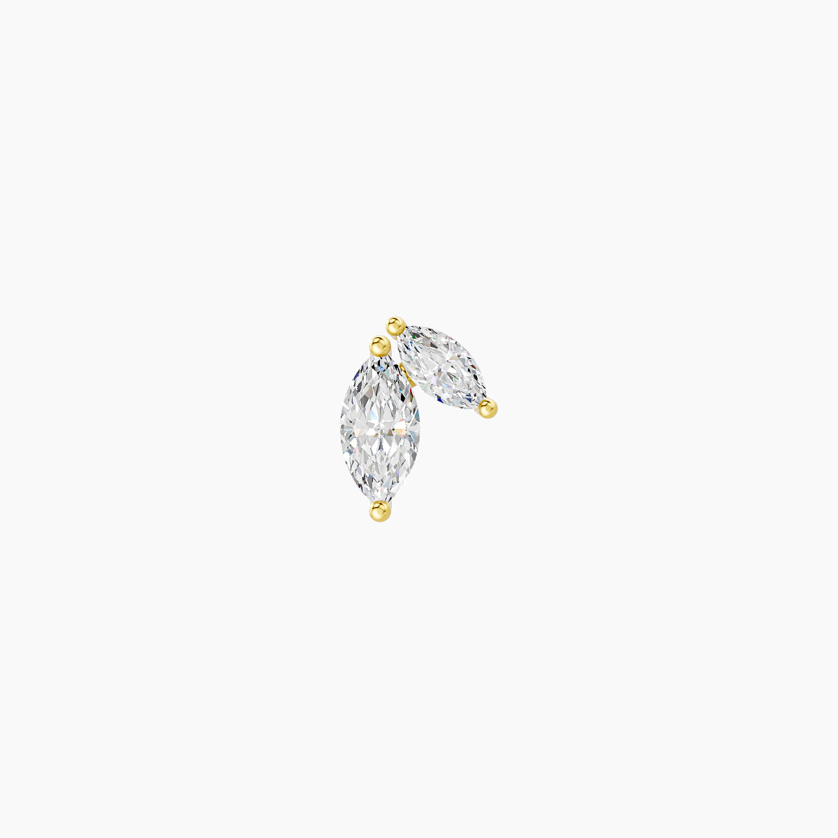 Alceste | 18k Yellow Gold 5.5 mm 5 mm Diamond Nose Piercing