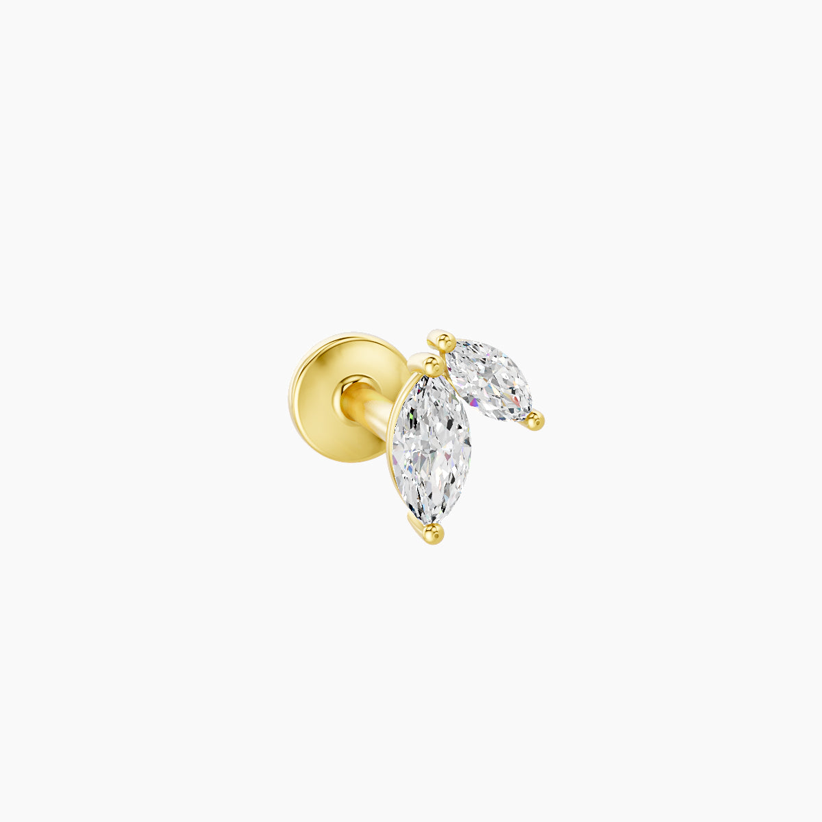 Alceste | 18k Yellow Gold 5.5 mm 5 mm Diamond Nose Piercing