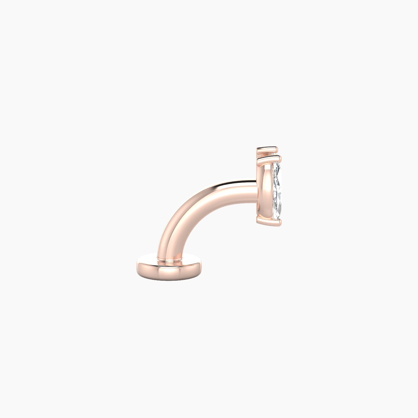 Alceste | 18k Rose Gold 5.5 mm 6 mm Diamond Floating Navel Piercing