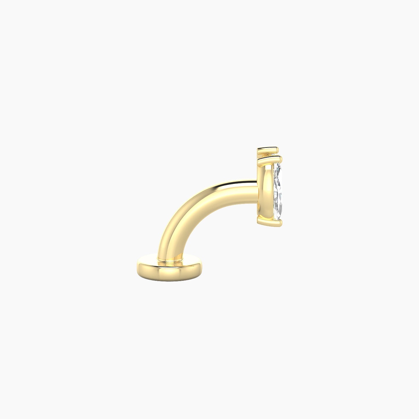 Alceste | 18k Yellow Gold 5.5 mm 6 mm Diamond Floating Navel Piercing