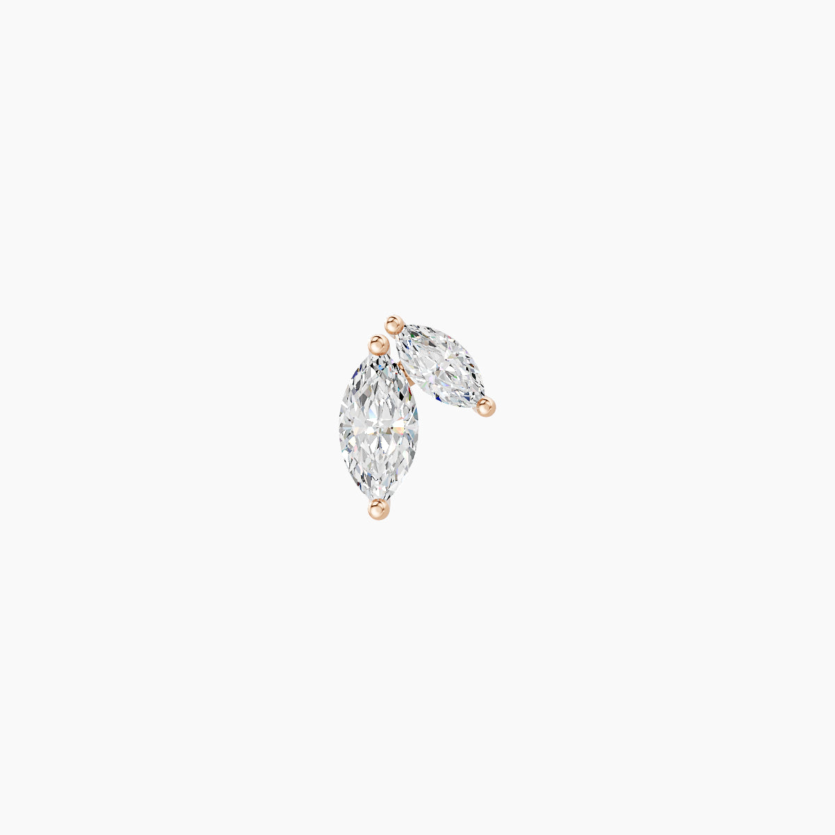 Alceste | 18k Rose Gold 5.5 mm 6.5 mm Diamond Nose Piercing