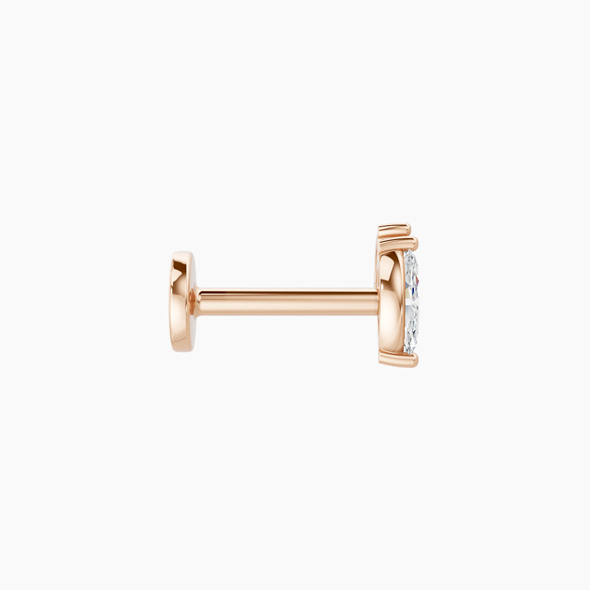 Alceste | 18k Rose Gold 5.5 mm 6.5 mm Diamond Nose Piercing