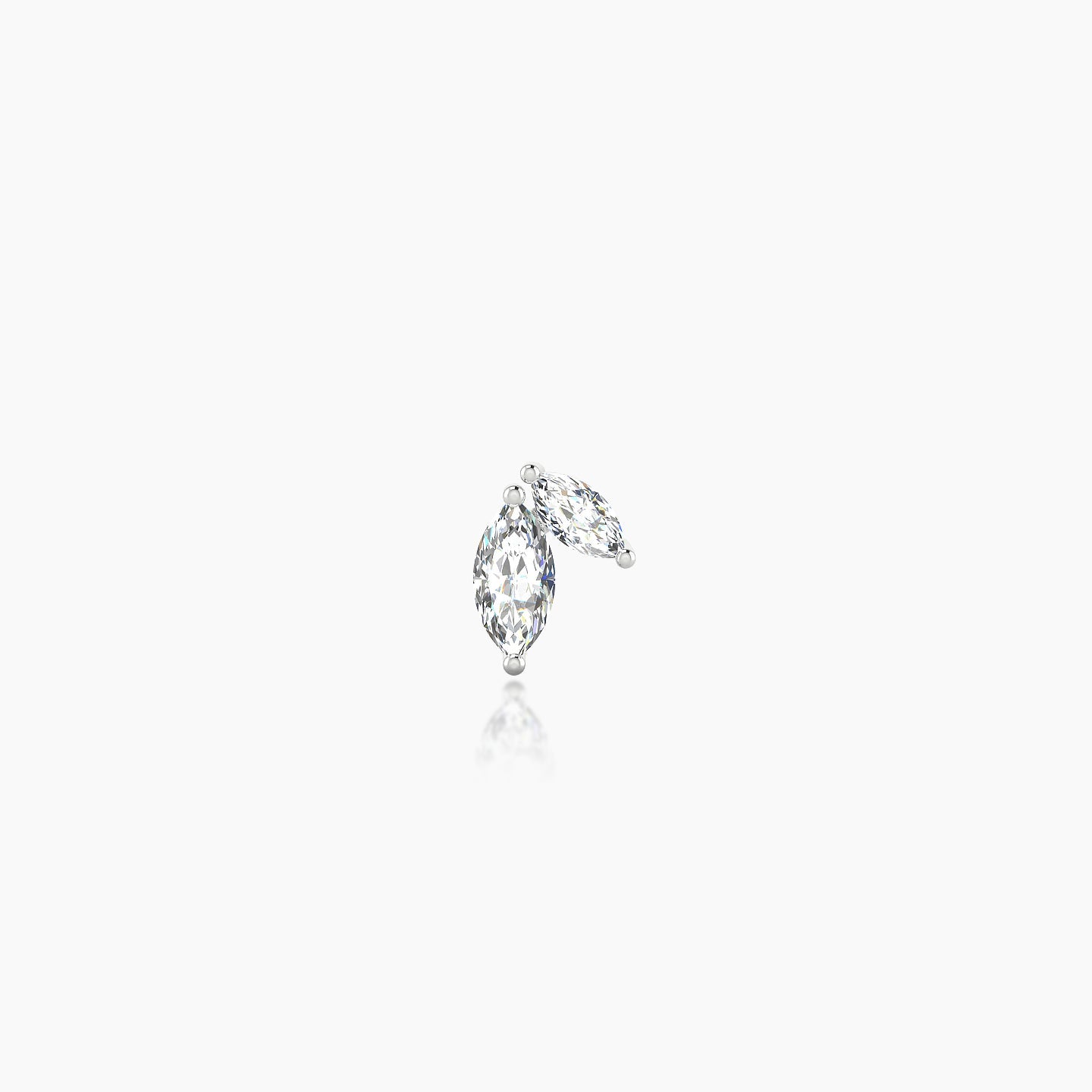 Alceste | 18k White Gold 5.5 mm 6.5 mm Diamond Nose Piercing