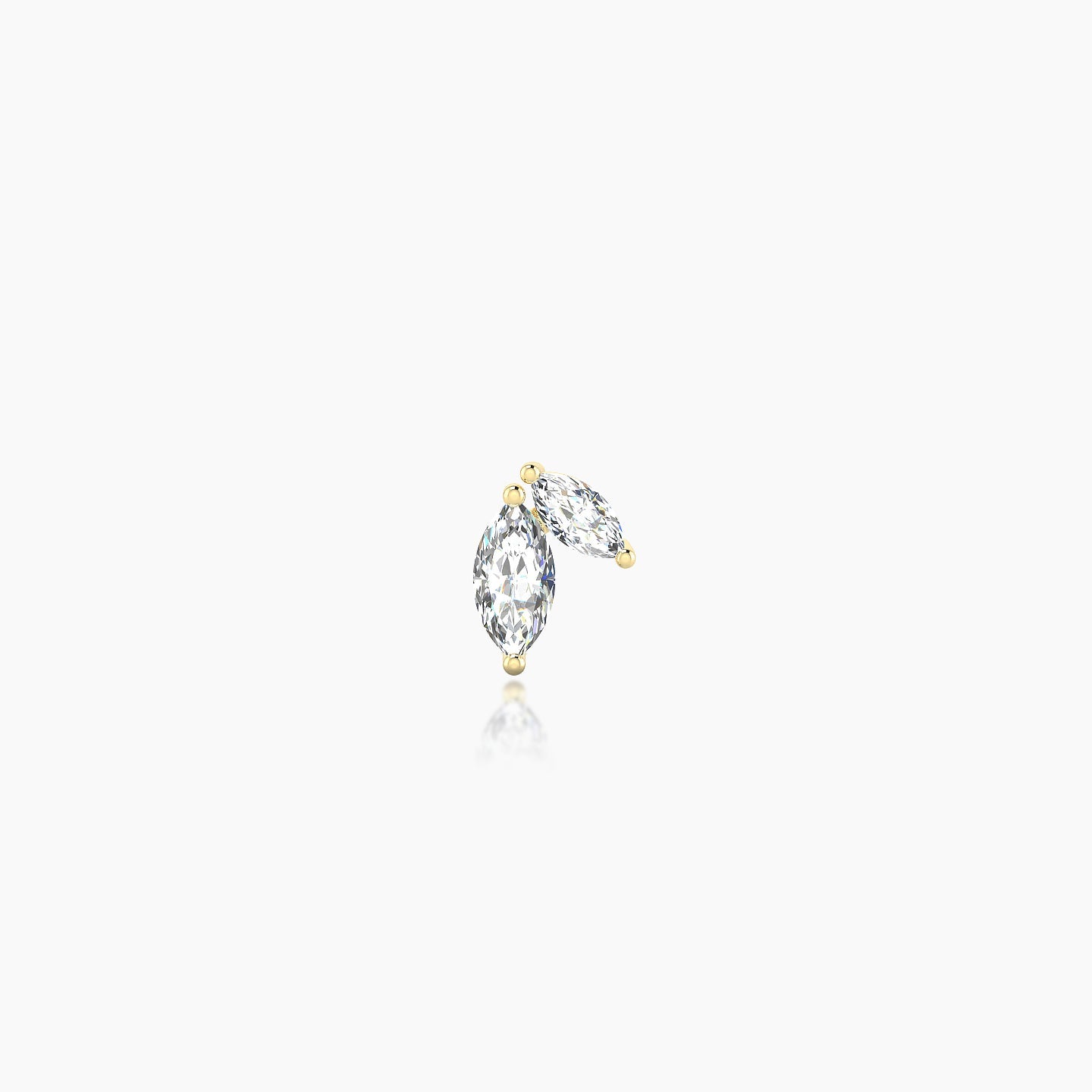Alceste | 18k Yellow Gold 5.5 mm 6.5 mm Diamond Nose Piercing