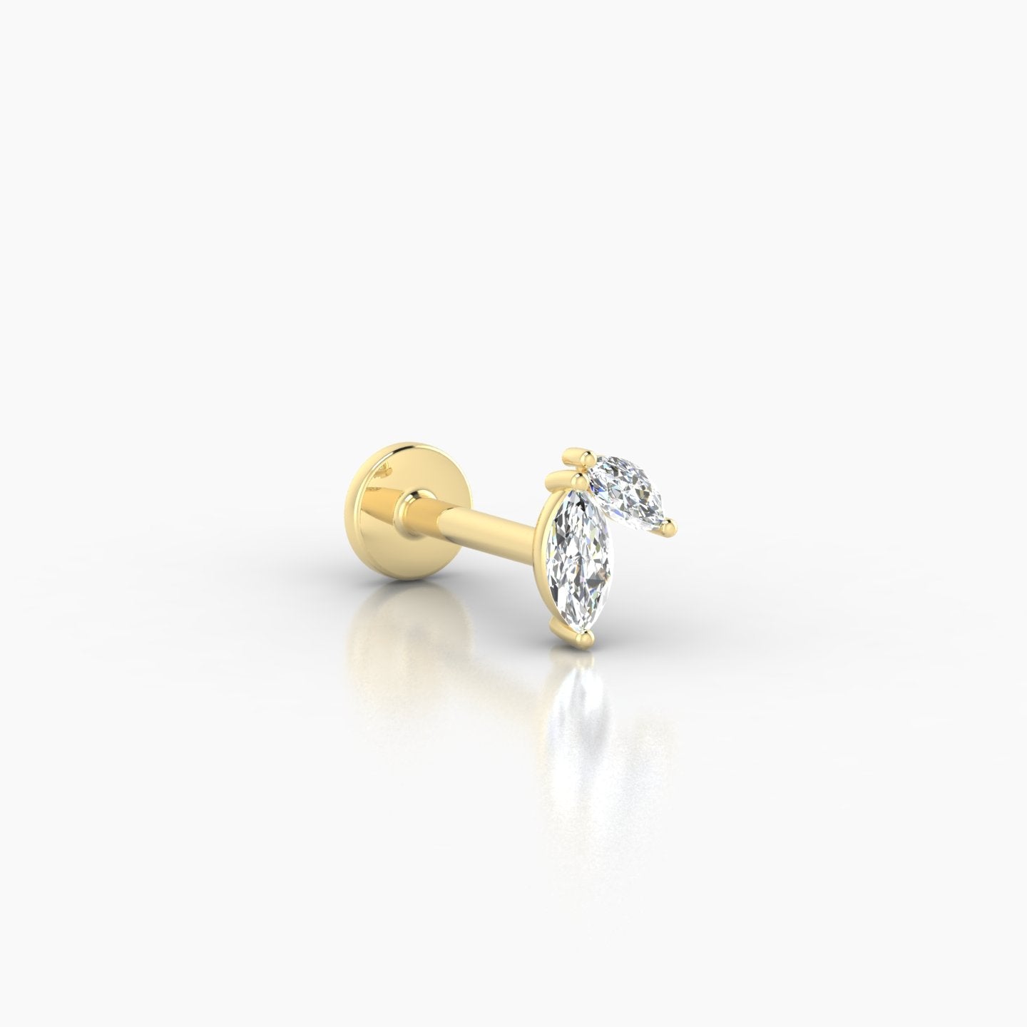 Alceste | 18k Yellow Gold 5.5 mm 6.5 mm Diamond Nose Piercing
