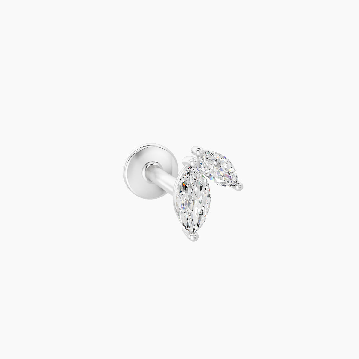 Alceste | 18k White Gold 5.5 mm 6.5 mm Diamond Piercing