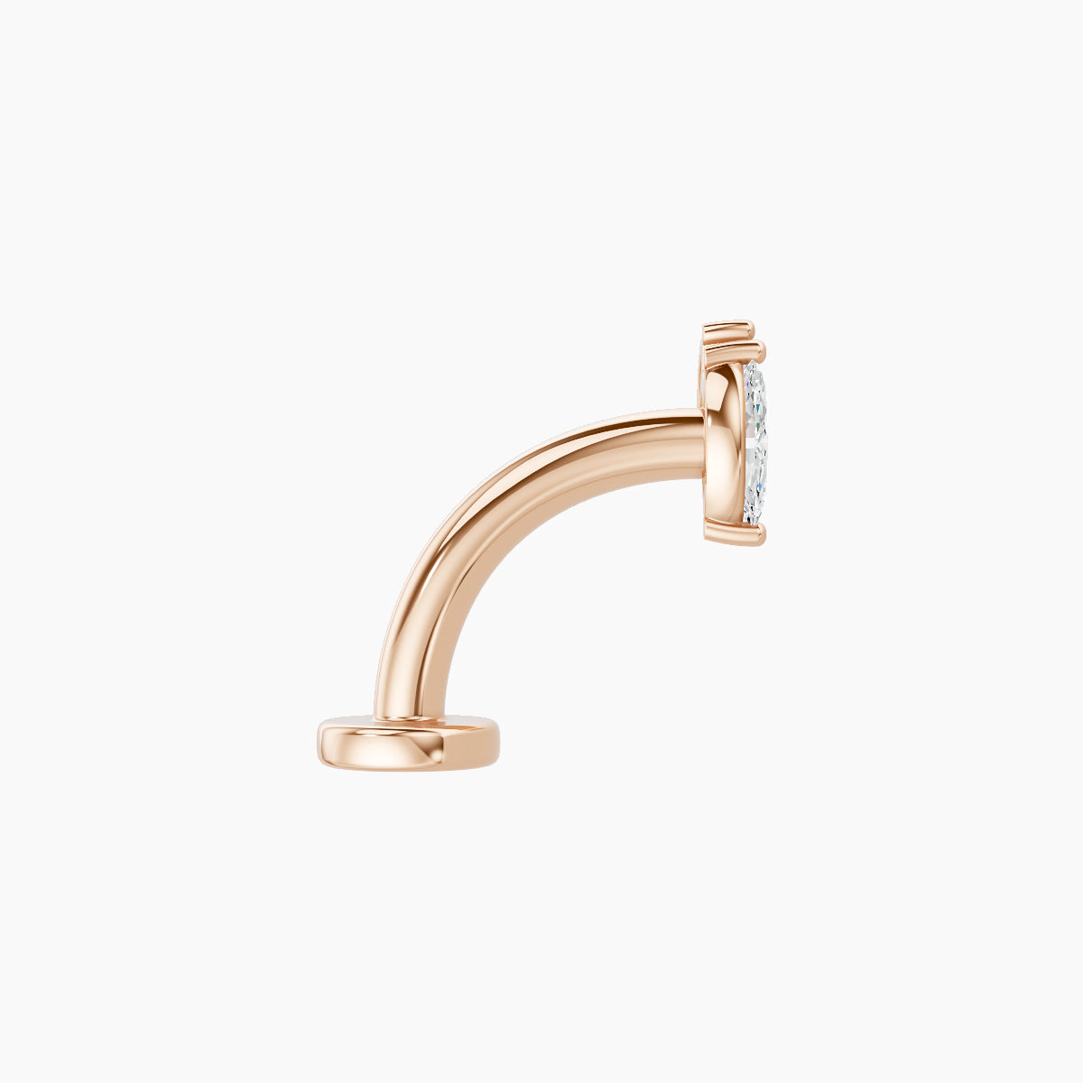 Alceste | 18k Rose Gold 5.5 mm 8 mm Diamond Floating Navel Piercing