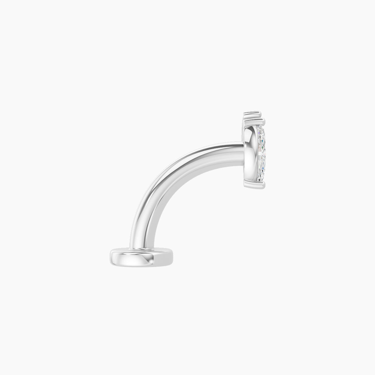 Alceste | 18k White Gold 5.5 mm 8 mm Diamond Floating Navel Piercing