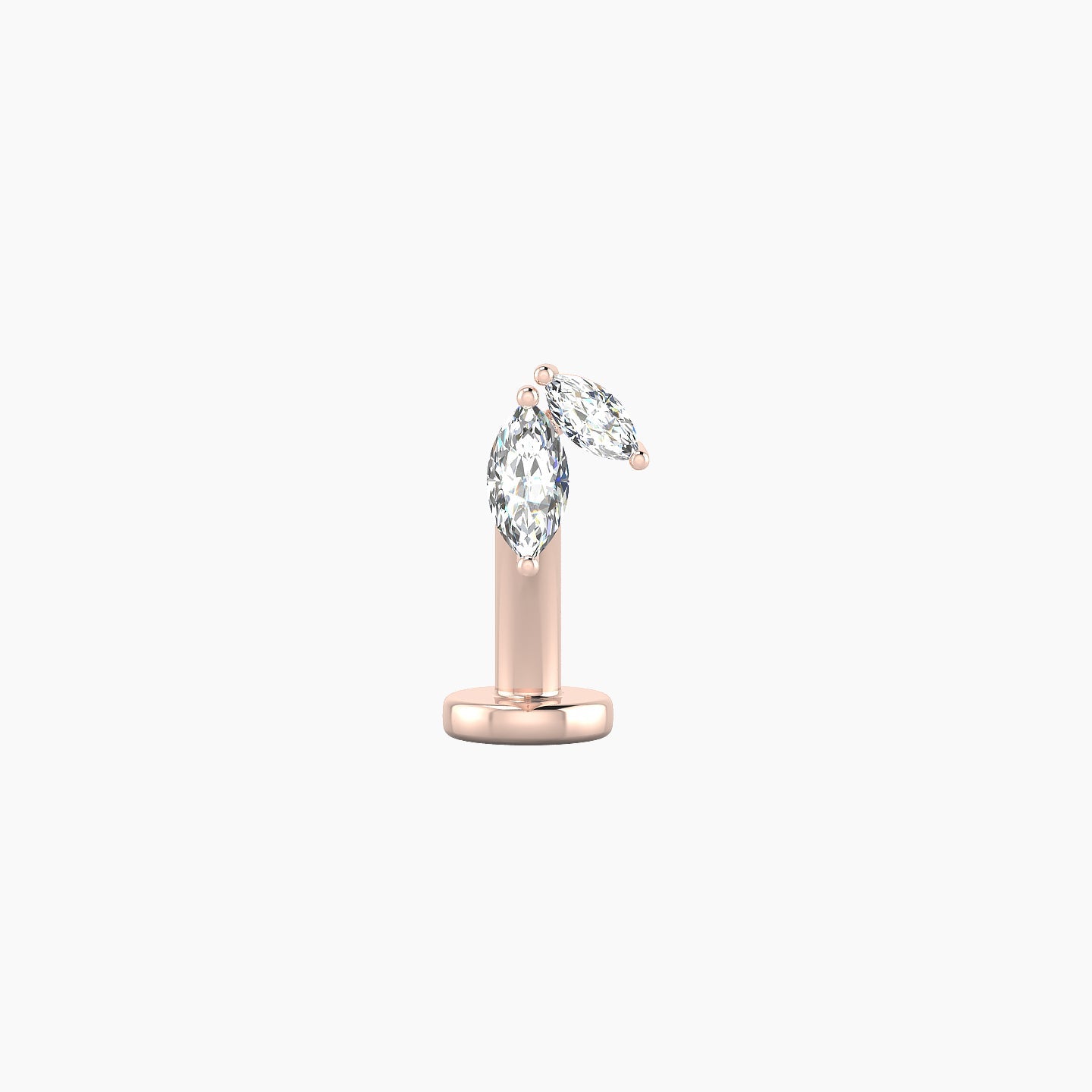 Alceste | 18k Rose Gold 5.5 mm 8 mm Diamond Floating Navel Piercing