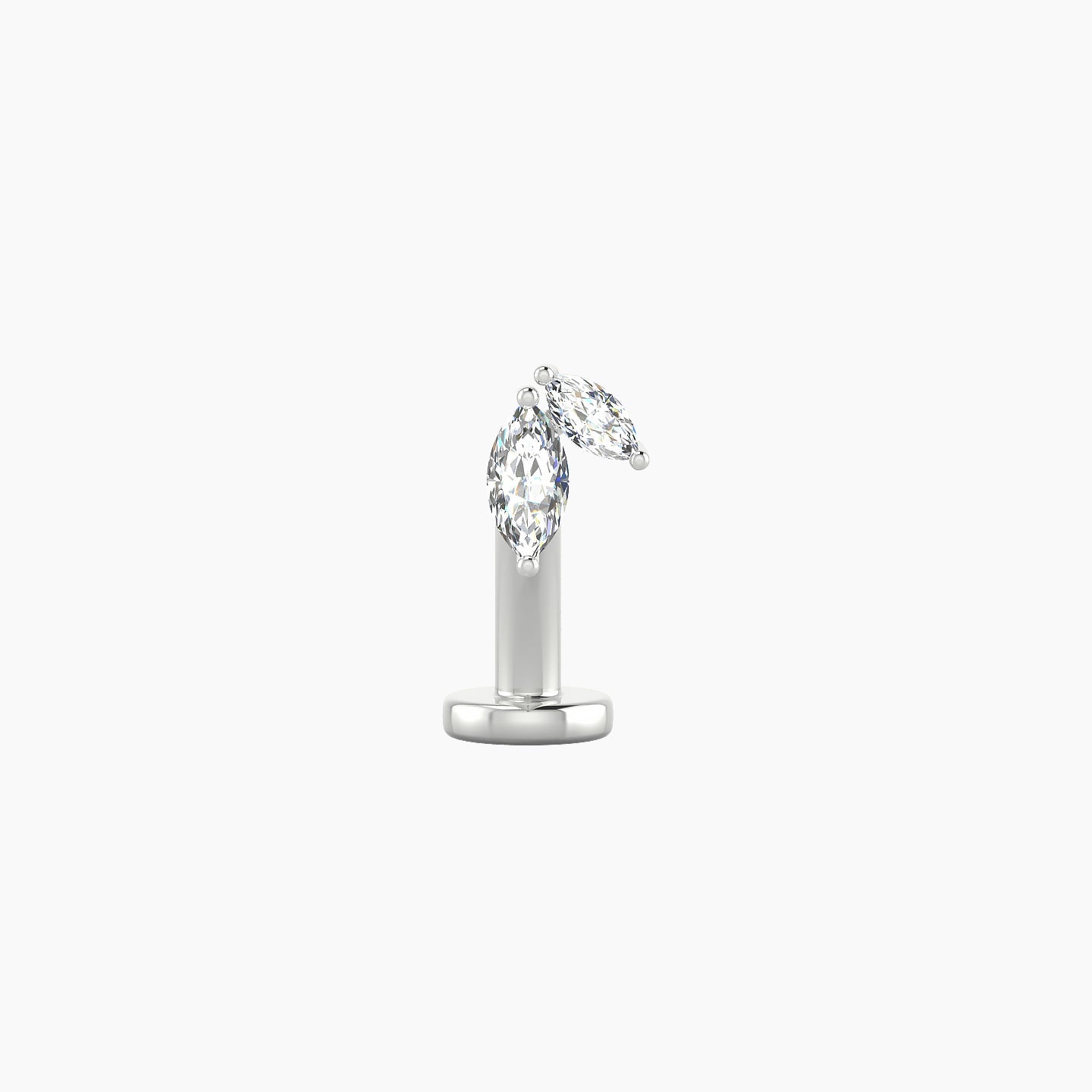 Alceste | 18k White Gold 5.5 mm 8 mm Diamond Floating Navel Piercing