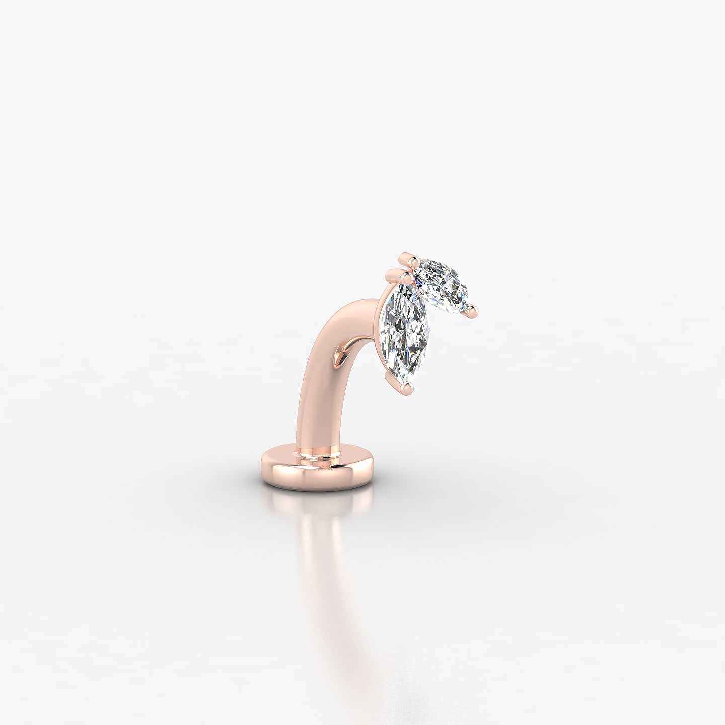 Alceste | 18k Rose Gold 5.5 mm 8 mm Diamond Floating Navel Piercing