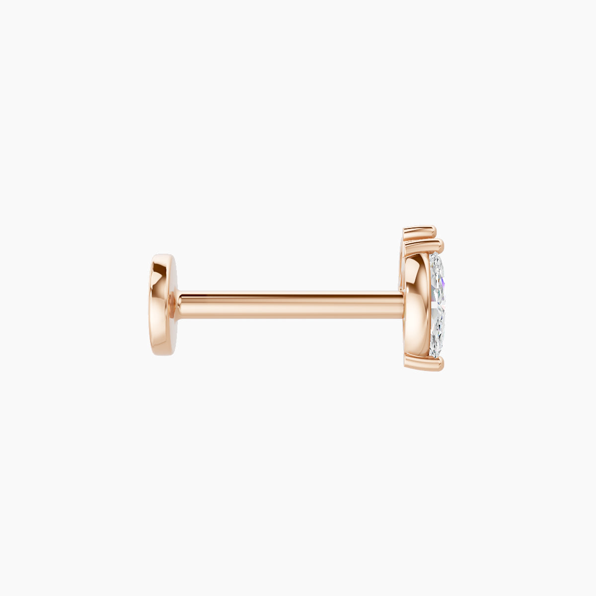 Alceste | 18k Rose Gold 5.5 mm 8 mm Diamond Nose Piercing