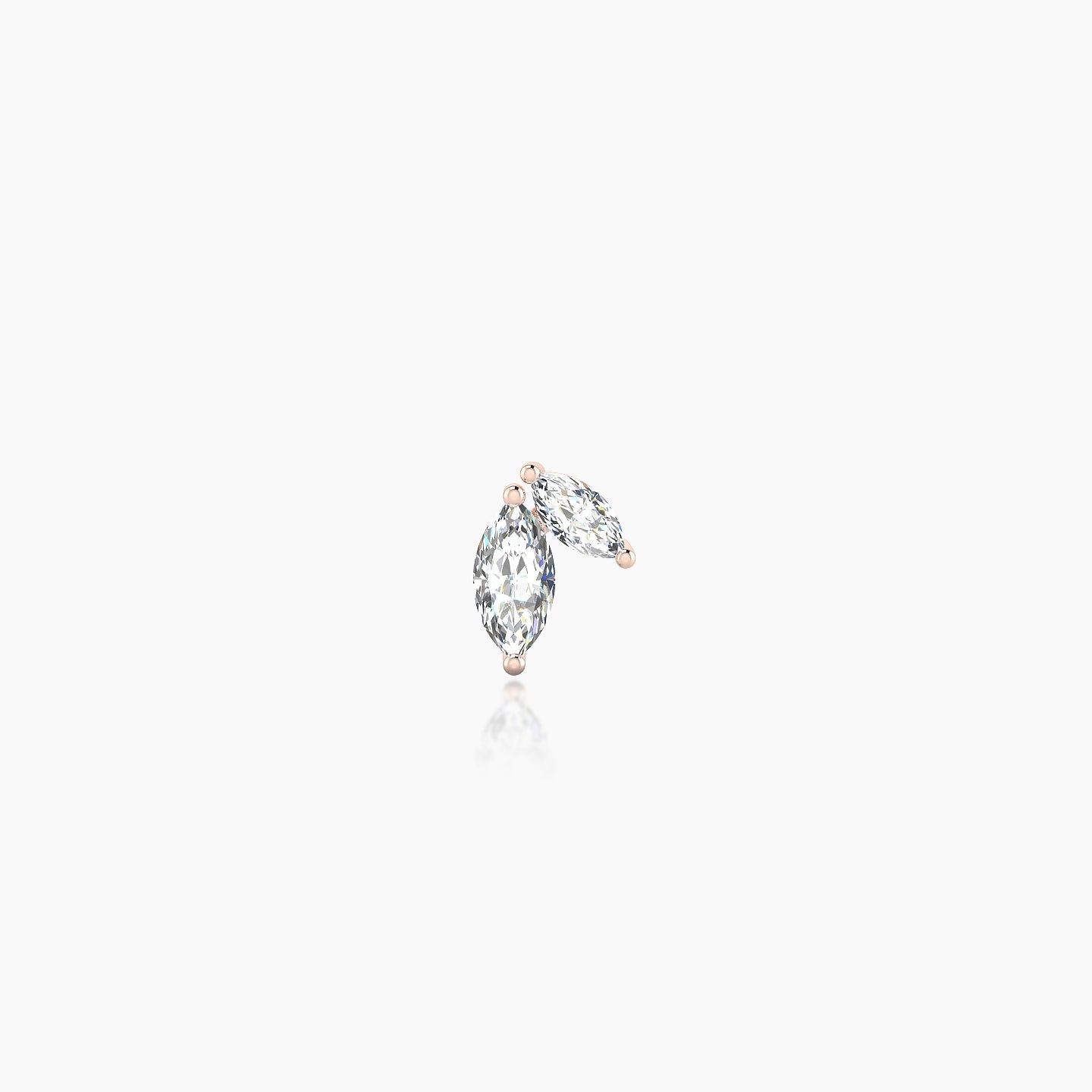 Alceste | 18k Rose Gold 5.5 mm 8 mm Diamond Nose Piercing