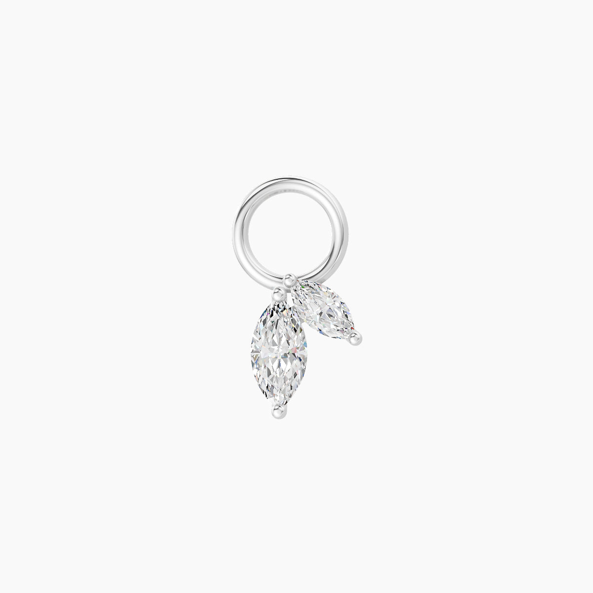 Alceste | 18k White Gold 5.5 mm Diamond Charm
