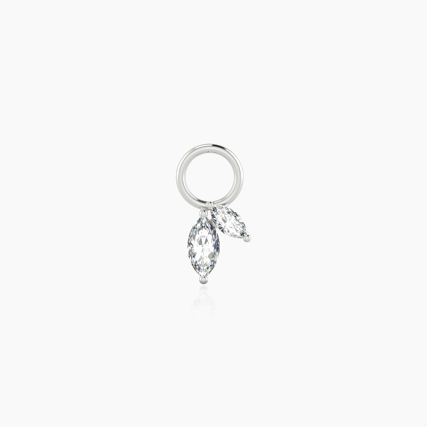 Alceste | 18k White Gold 5.5 mm Diamond Charm
