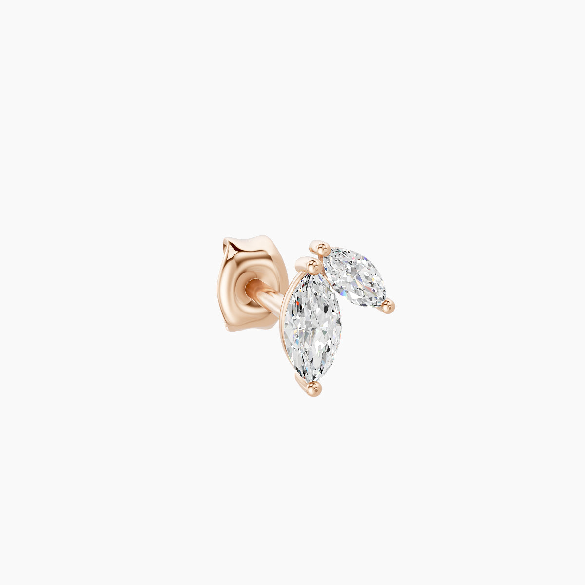 Alceste | 18k Rose Gold 5.5 mm Diamond Earring