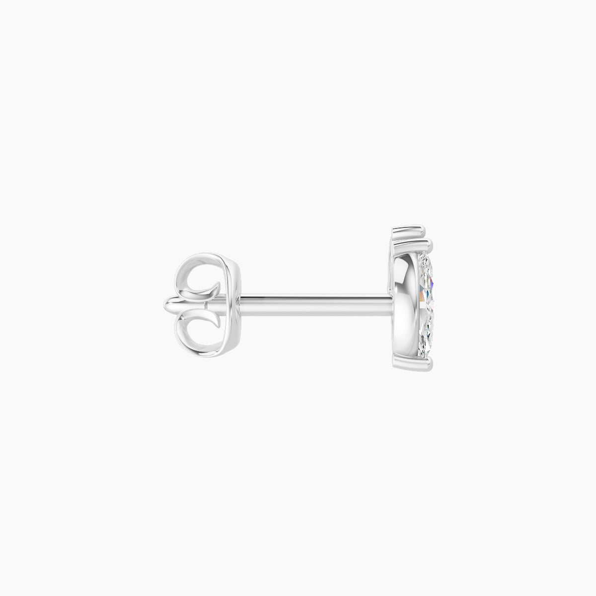 Alceste | 18k White Gold 5.5 mm Diamond Earring