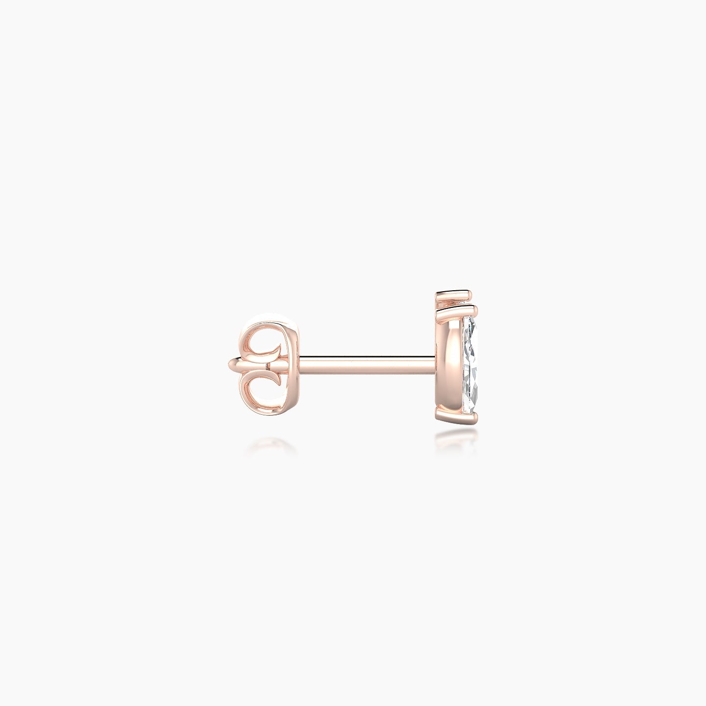 Alceste | 18k Rose Gold 5.5 mm Diamond Earring