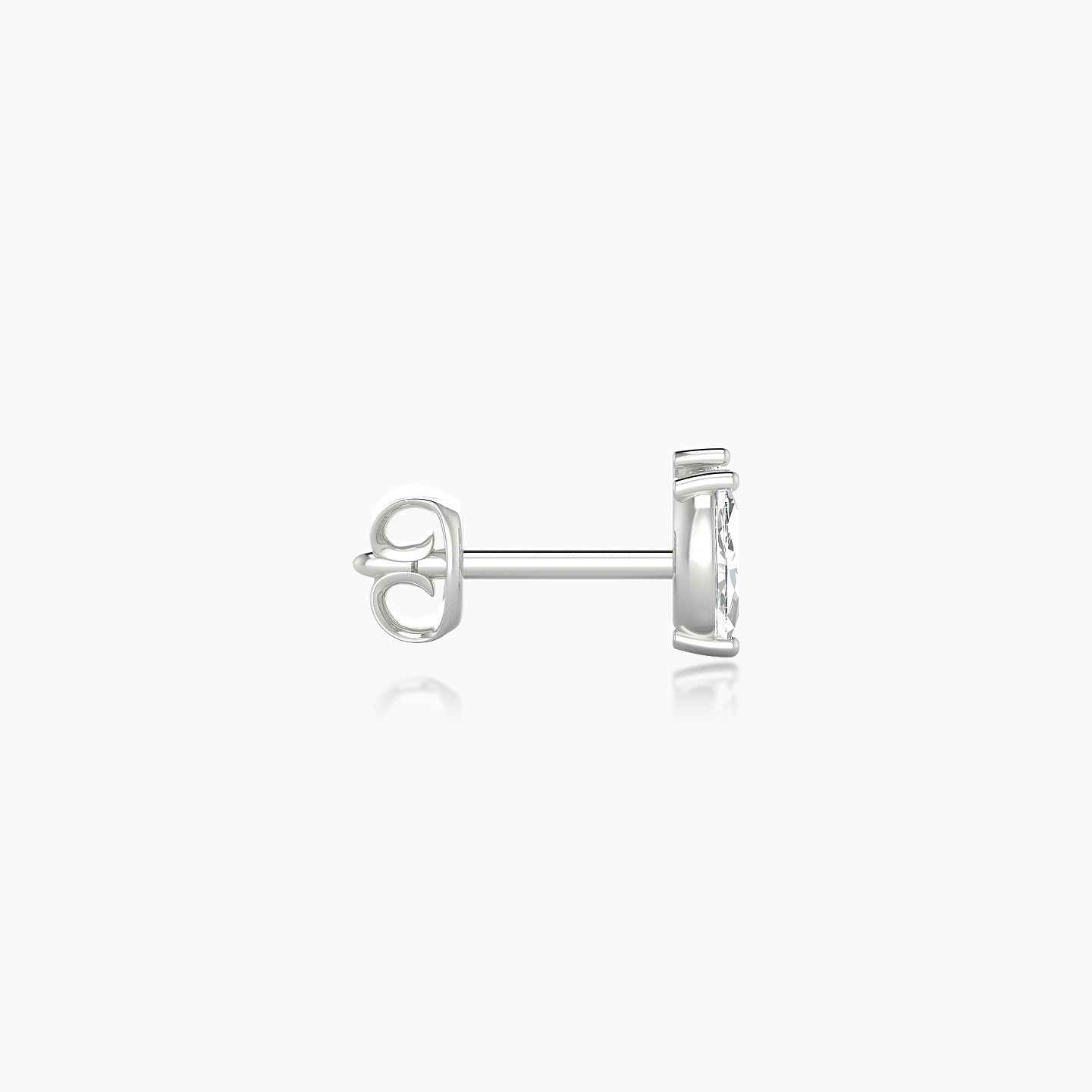 Alceste | 18k White Gold 5.5 mm Diamond Earring