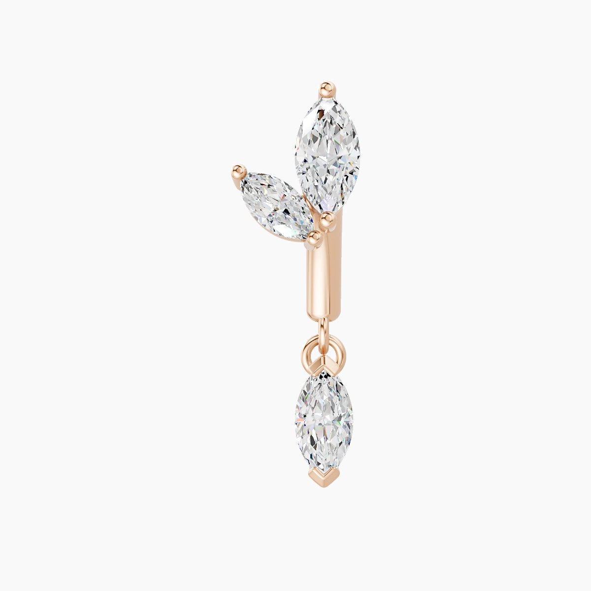 Alceste | 18k Rose Gold 6 mm Diamond Rook Piercing