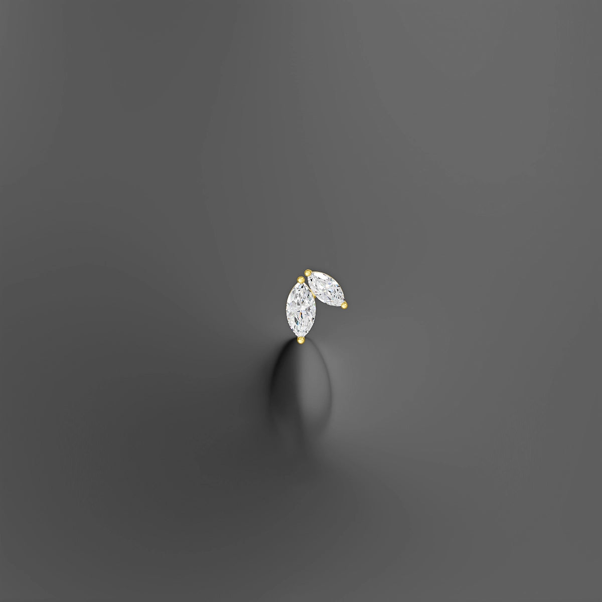 Alceste | 18k Yellow Gold 7.6 mm 10 mm Diamond Floating Navel Piercing