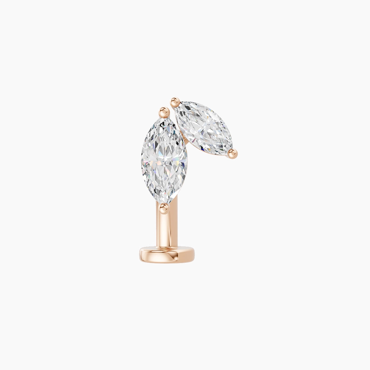 Alceste | 18k Rose Gold 7.6 mm 8 mm Diamond Floating Navel Piercing