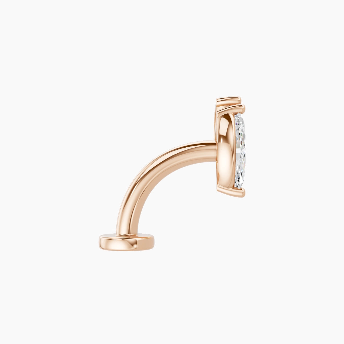 Alceste | 18k Rose Gold 7.6 mm 8 mm Diamond Floating Navel Piercing