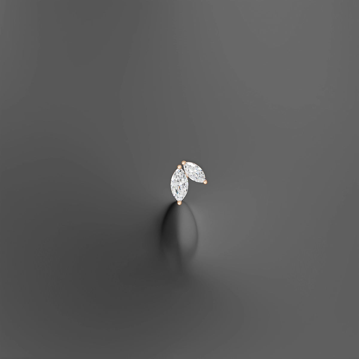 Alceste | 18k Rose Gold 7.6 mm 8 mm Diamond Floating Navel Piercing