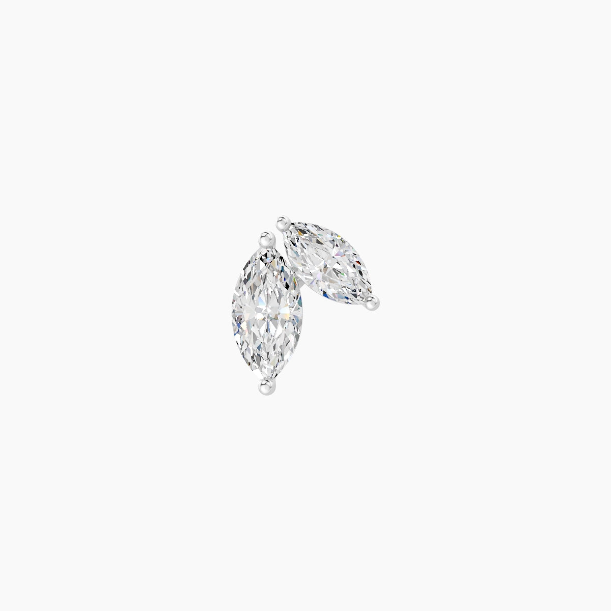 Alceste | 18k White Gold 7.6 mm 8 mm Diamond Nose Piercing