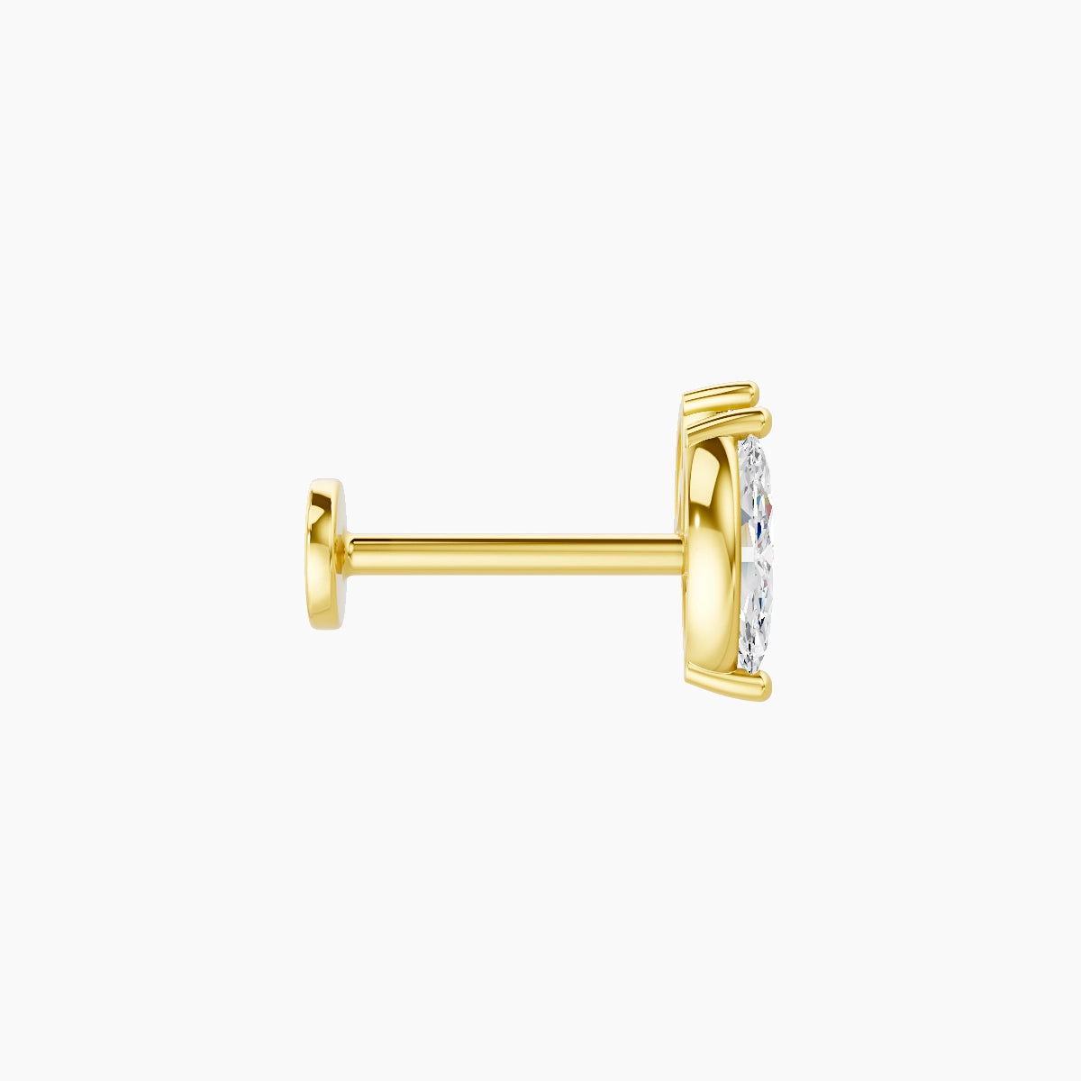 Alceste | 18k Yellow Gold 7.6 mm 8 mm Diamond Nose Piercing