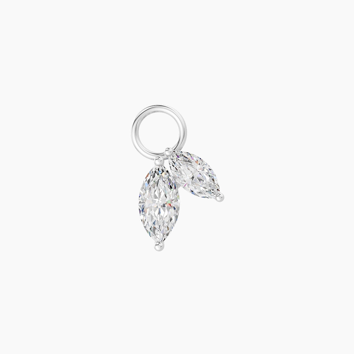 Alceste | 18k White Gold 7.6 mm Diamond Charm