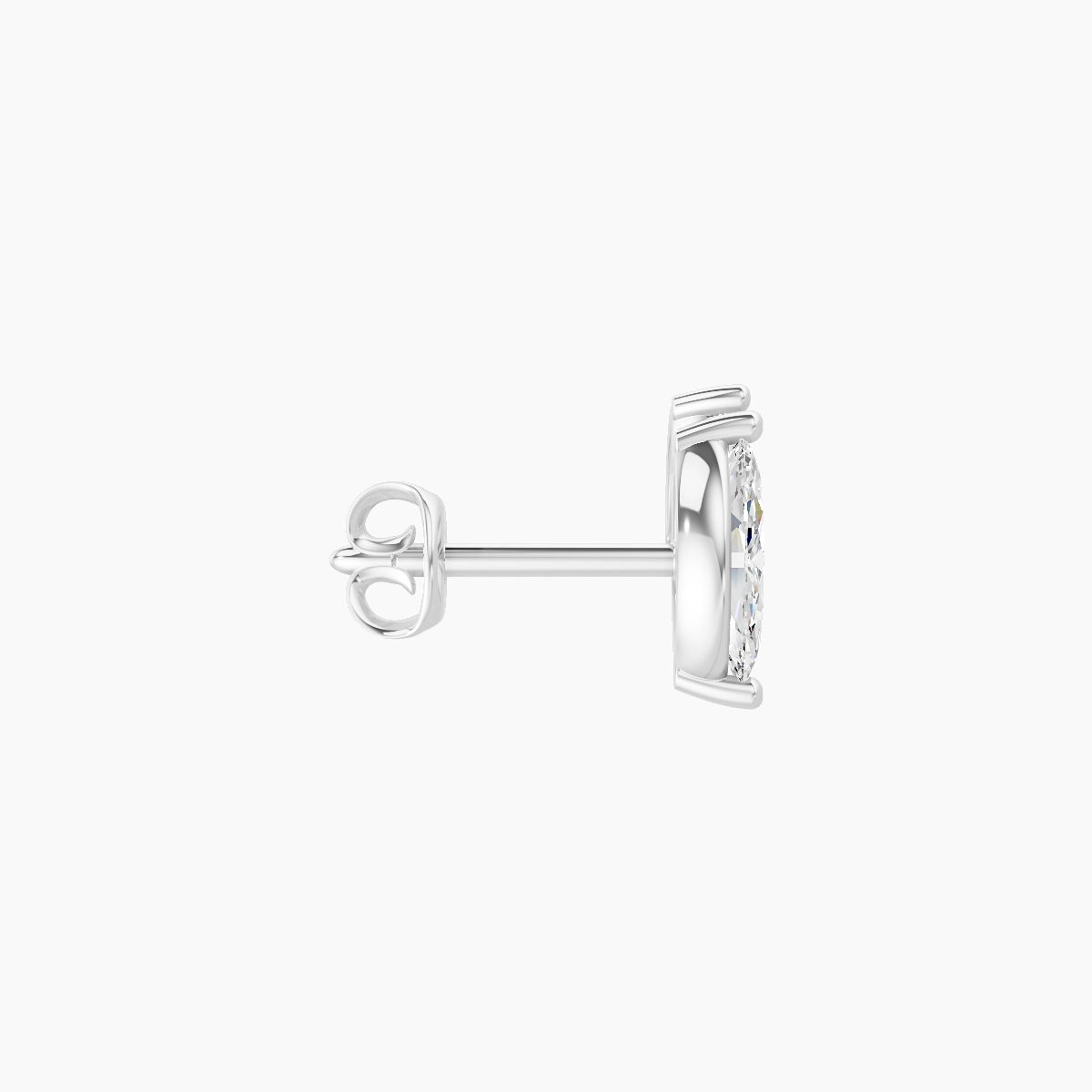 Alceste | 18k White Gold 7.6 mm Diamond Earring
