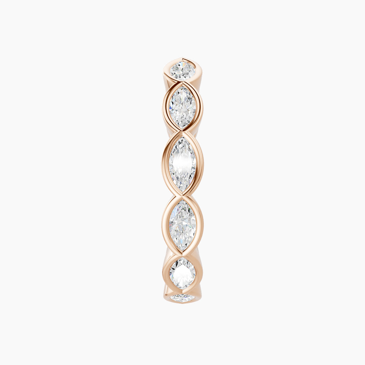 Alexandra | 18k Rose Gold 11 mm Diamond Hoop Piercing