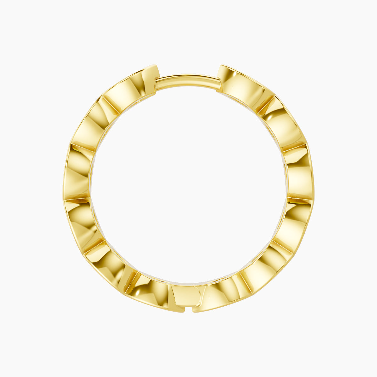 Alexandra | 18k Yellow Gold 11 mm Diamond Hoop Piercing