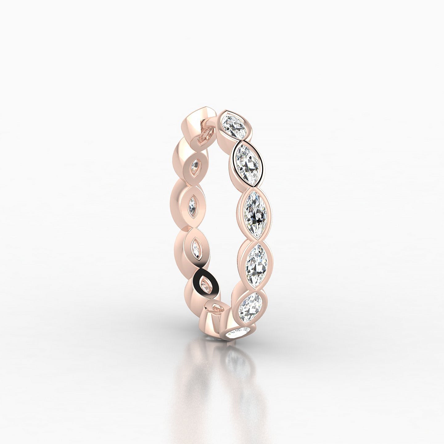 Alexandra | 18k Rose Gold 11 mm Diamond Hoop Piercing