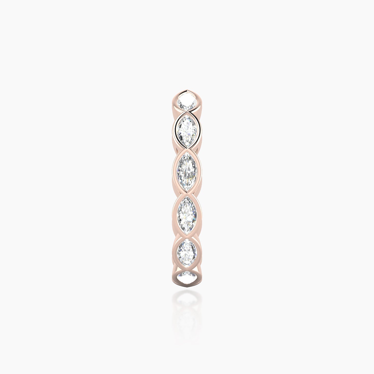 Alexandra | 18k Rose Gold 11 mm Diamond Hoop Piercing