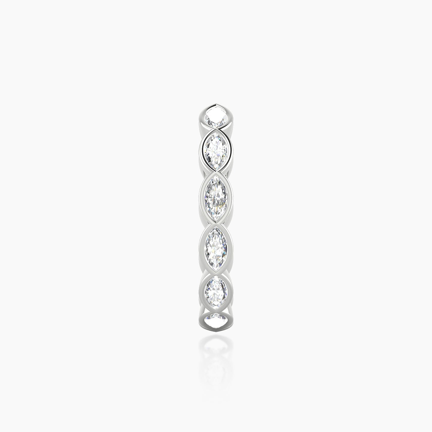 Alexandra | 18k White Gold 11 mm Diamond Hoop Piercing
