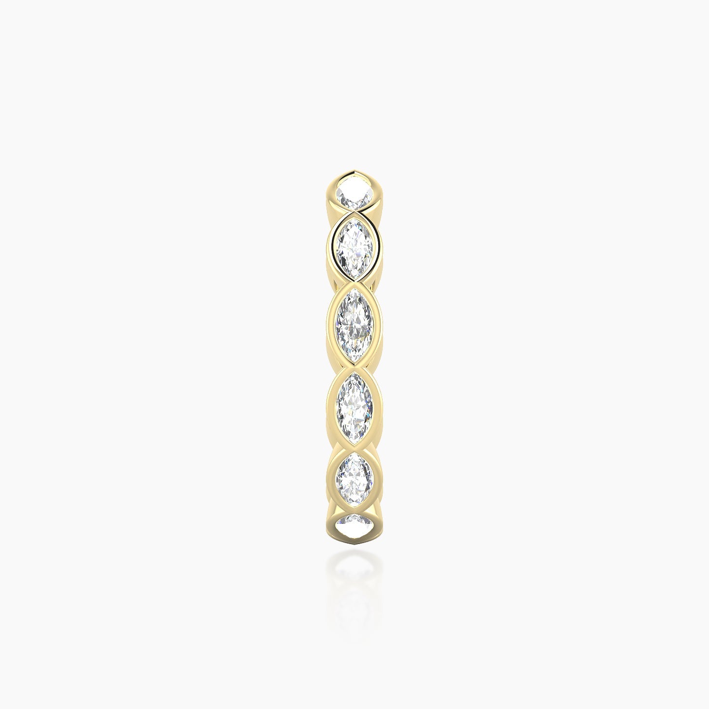 Alexandra | 18k Yellow Gold 11 mm Diamond Hoop Piercing